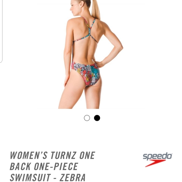 SPEEDO ZEBRA PRINT TURNZ 1 PIECE SWIMSUIT 14 - Picture 2 of 7